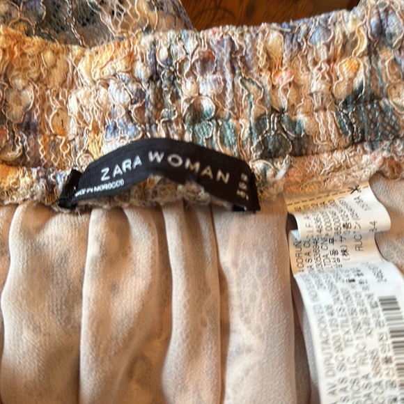 Zara Printed Lace Long Skirt - Picture 2 of 3